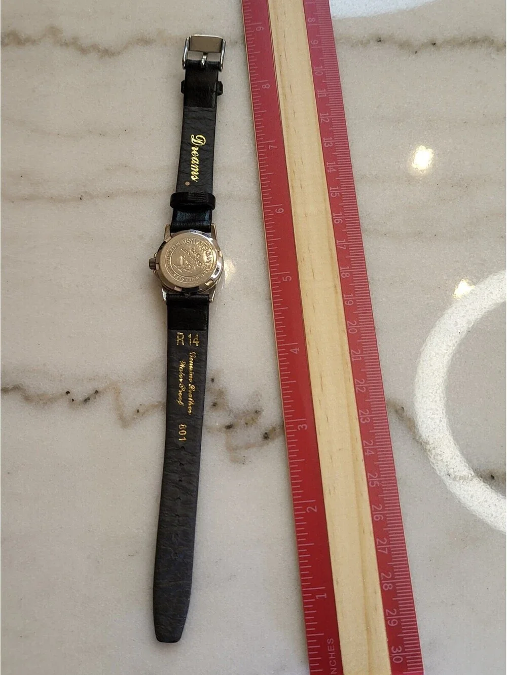 Calvin Klein Quartz Silver Tone St.Steel Ladies Watch Black Dial Leather Working